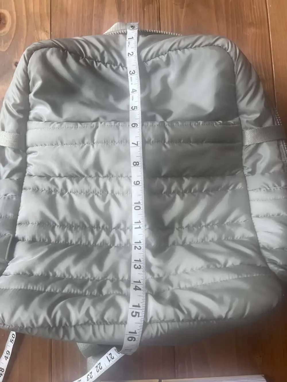 Jason Wu Quilted Puffer Nylon Backpack Sage Green